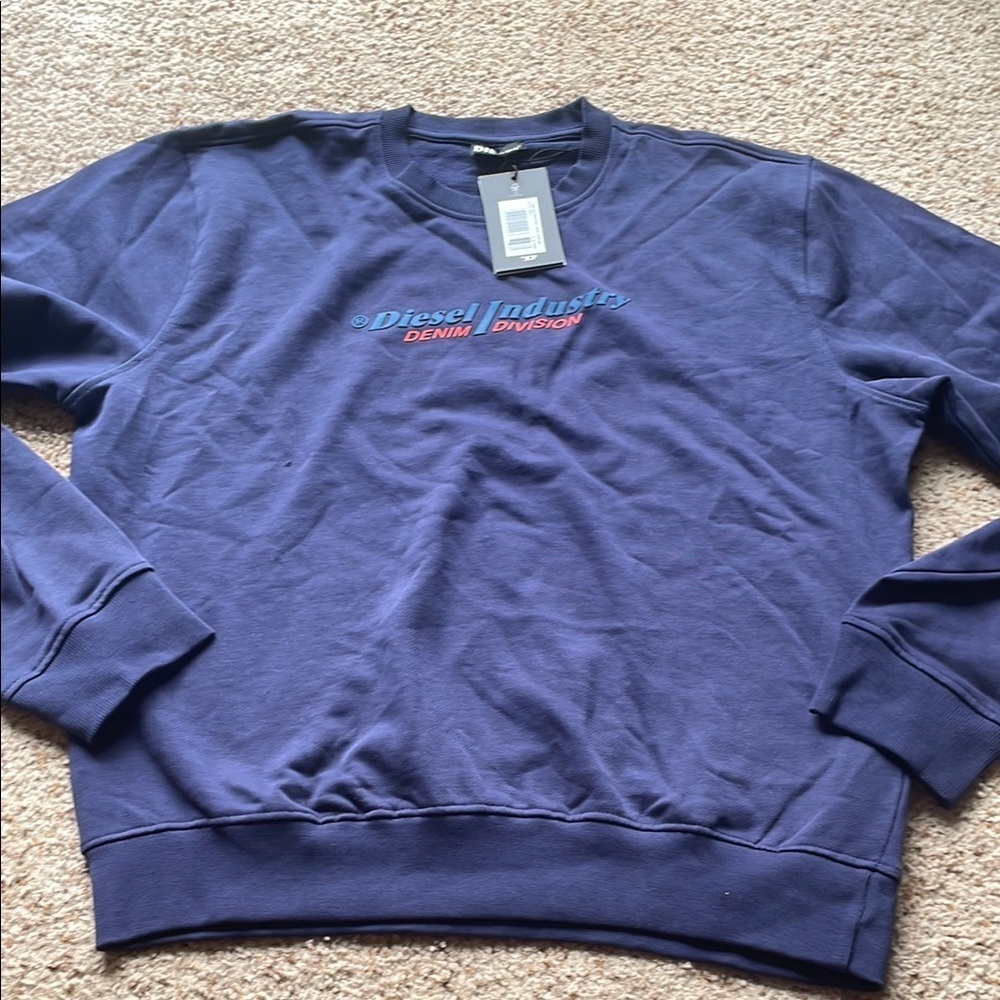 NWT*** Diesel Men's Blue Sweatshirt size L